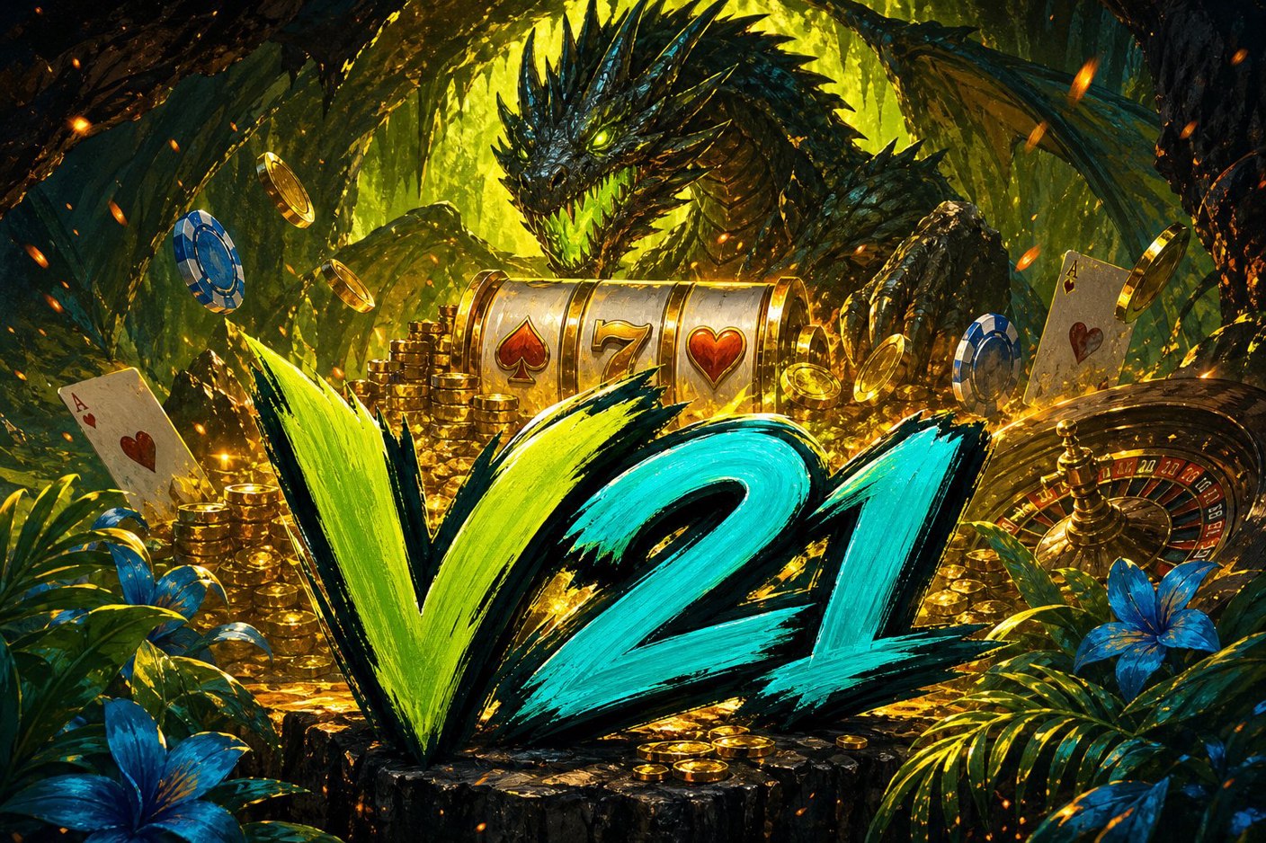 Menu hadiah absen harian dan keistimewaan level VIP di akun V21